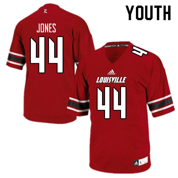 Youth #44 Dorian Jones Louisville Cardinals College Football Jerseys Sale-Red - Click Image to Close